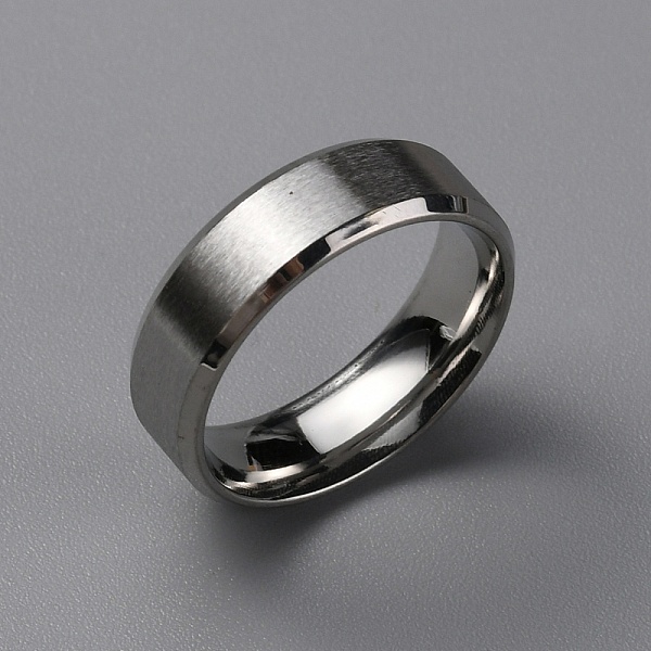 

PandaHall Matte Style 304 Stainless Steel Wide Band Finger Rings for Women Men, Plain Band Rings, Stainless Steel Color, 6mm, Inner Diameter...