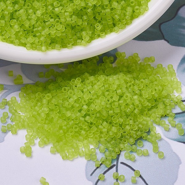 

PandaHall MIYUKI Delica Beads, Cylinder, Japanese Seed Beads, 11/0, (DB0766) Matte Transparent Chartreuse, 1.3x1.6mm, Hole: 0.8mm, about..., Green