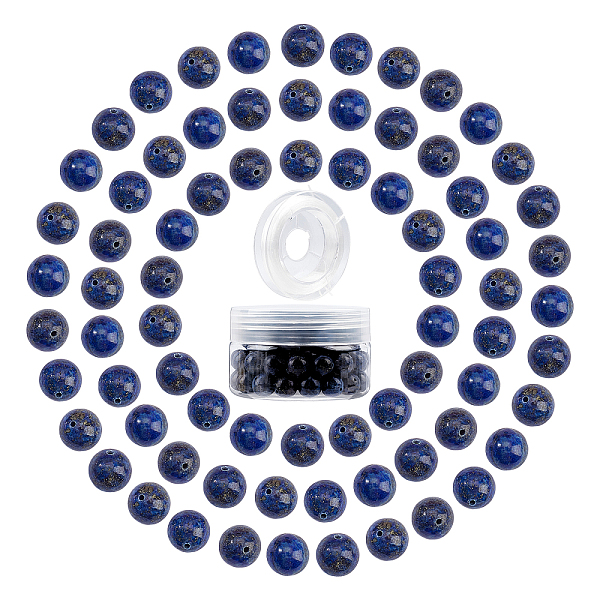 

PandaHall SUNNYCLUE DIY Stretch Bracelets Making Kits, include Dyed Natural Lapis Lazuli Round Beads, Elastic Crystal Thread, Beads...
