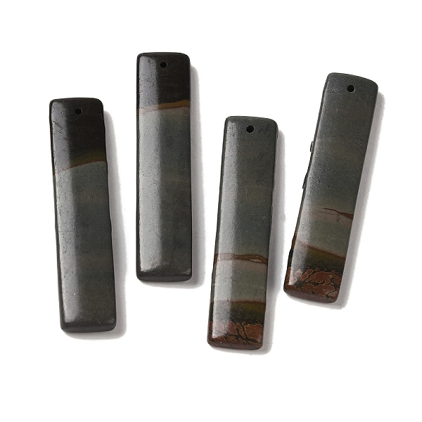 

PandaHall Natural Picasso Jasper Pendants, Rectangle Charms, 48x10.5~11x4~4.5mm, Hole: 1.2mm Picasso Jasper Rectangle