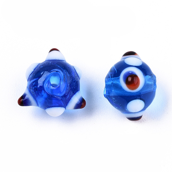 

PandaHall Handmade Bumpy Lampwork Beads, Royal Blue, 10~11x11~12x7~8mm, Hole: 1.4~1.6mm Lampwork Others