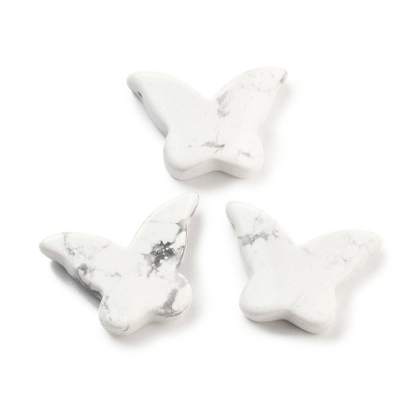 

PandaHall Natural Howlite Pendants, Butterfly Charms, 19.5x15x5.5mm, Hole: 1mm Howlite Butterfly