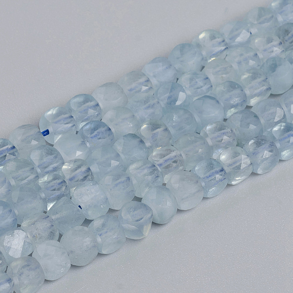 

PandaHall Natural Aquamarine Beads Strands, Faceted, Cube, 4~5x4~5x4~5mm, Hole: 0.7mm, about 72~76pcs/strand, 15.55 inch(39.5cm) Aquamarine...
