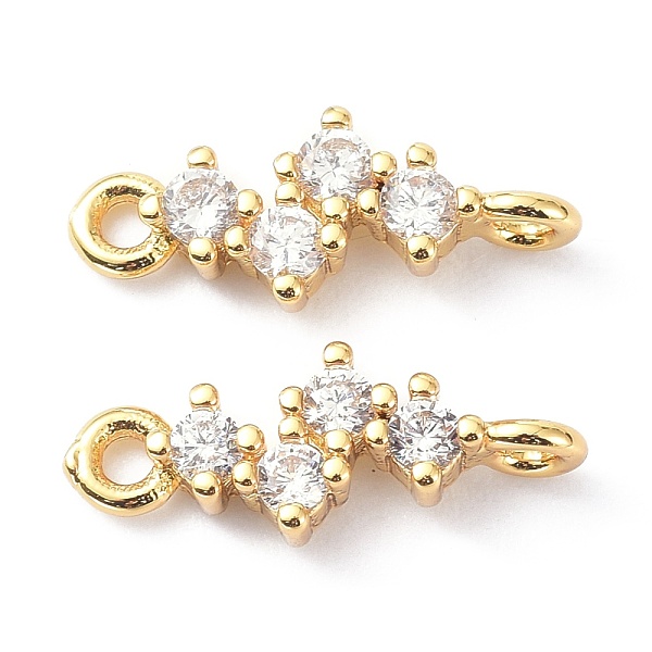 

PandaHall Eco-Friendly Brass Micro Pave Clear Cubic Zirconia Links Connectors, Long-Lasting Plated, Lightning, Real 18K Gold Plated...