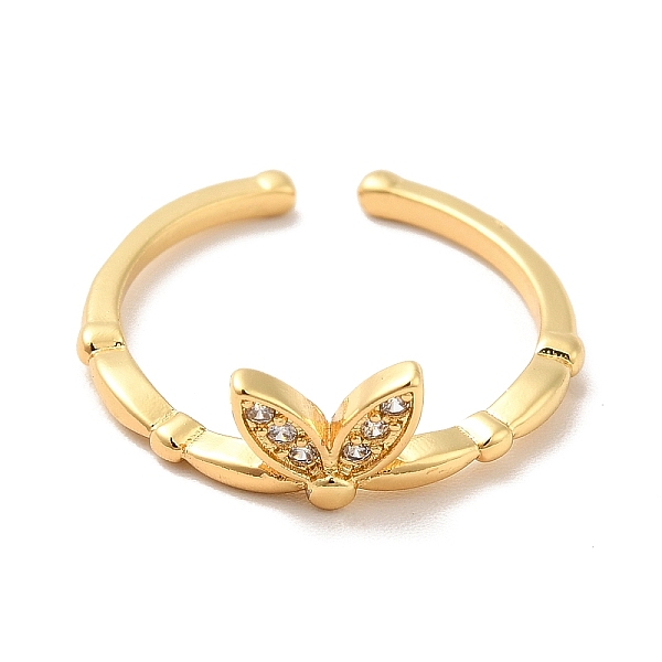

PandaHall Clear Cubic Zirconia Bowknot Open Cuff Ring, Brass Jewelry for Women, Cadmium Free & Nickel Free & Lead Free, Real 18K Gold Plated...