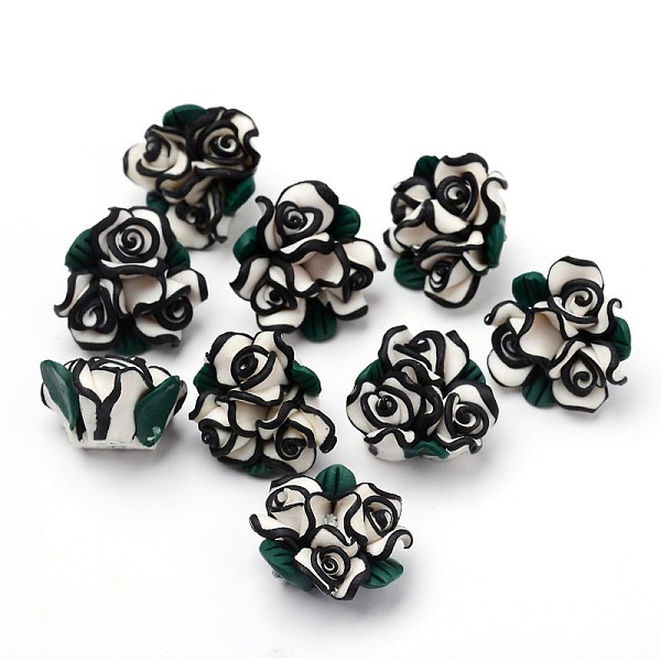 

PandaHall Handmade Polymer Clay Beads, for Mother's Day, Flower, Colorful, about 20~23mm in diameter, 14mm thick, hole: 2mm Polymer Clay...