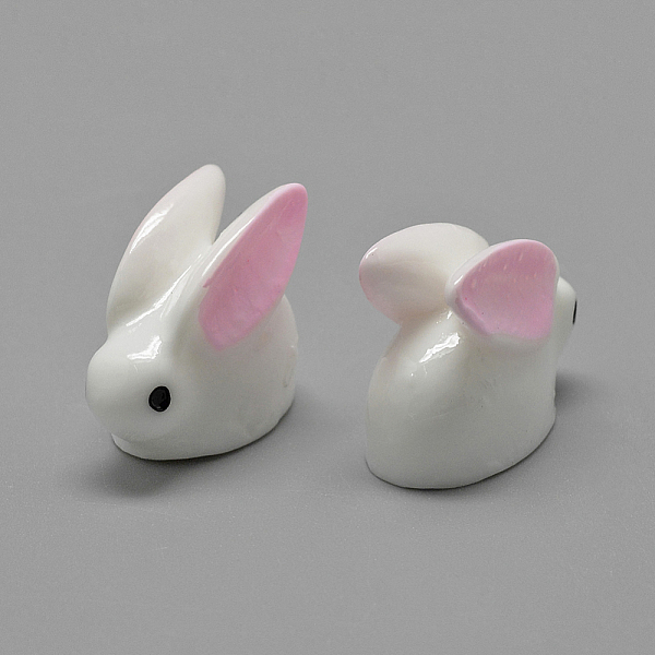 

PandaHall Bunny Resin Cabochons, Rabbit, White, 20.5x16x11mm Resin Rabbit White