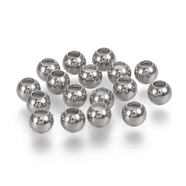 

PandaHall 202 Stainless Steel Beads, with Rubber Inside, Slider Beads, Stopper Beads, Stainless Steel Color, 4x3.3mm, Hole: 1.8mm Stainless...