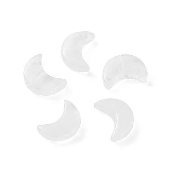 

PandaHall Natural Quartz Crystal Beads, Rock Crystal Beads, Half Moon, 16x11~12x4~4.5mm, Hole: 1~1.2mm Quartz Crystal Moon