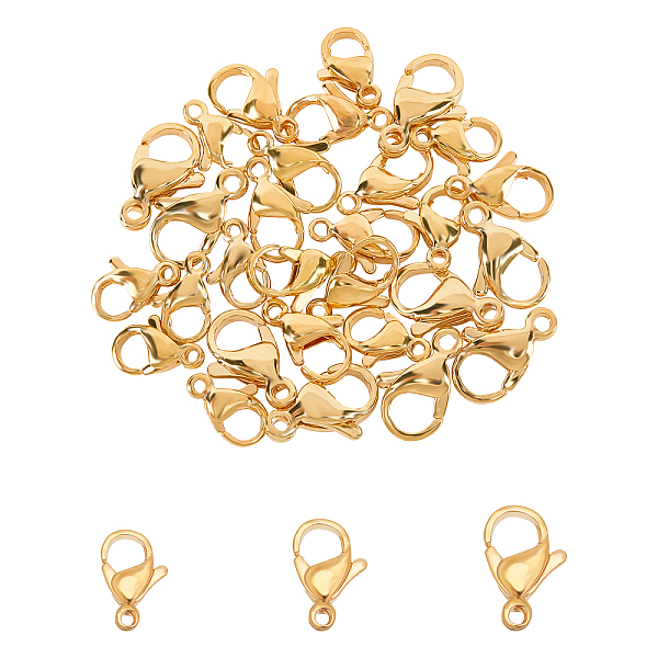 

PandaHall Unicraftale Vacuum Plating 304 Stainless Steel Lobster Claw Clasps, Golden, 30pcs/box 304 Stainless Steel Others