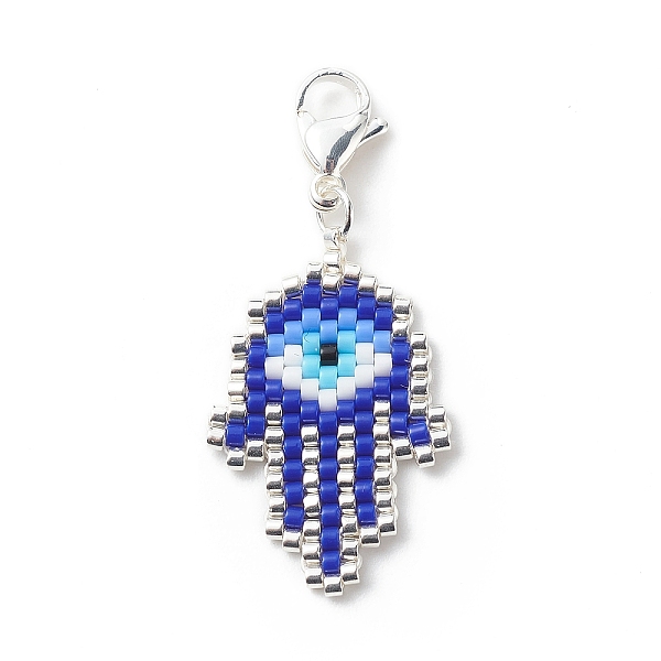 

PandaHall Braided Japanese Seed Beaded Pendant Decoration, Lobster Clasps Charms, Clip-on Charms, for Keychain, Purse, Backpack Ornament...