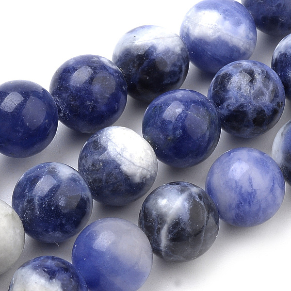 

PandaHall Natural South Africa Sodalite Beads Strands, Round, 8mm, Hole: 1mm, about 45~50pcs/strand, 15.7 inch Sodalite Round