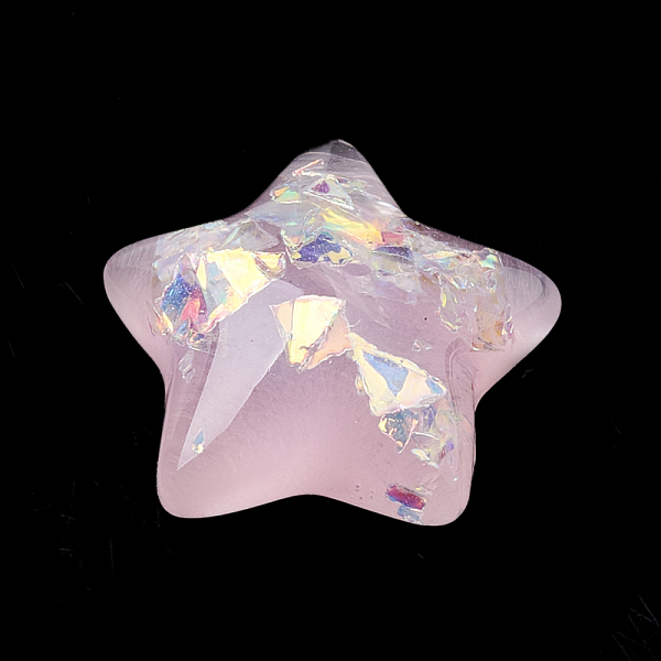 

PandaHall Resin Cabochons, with Shell Chip, Star, Pink, 15x16x6mm Resin Star Pink