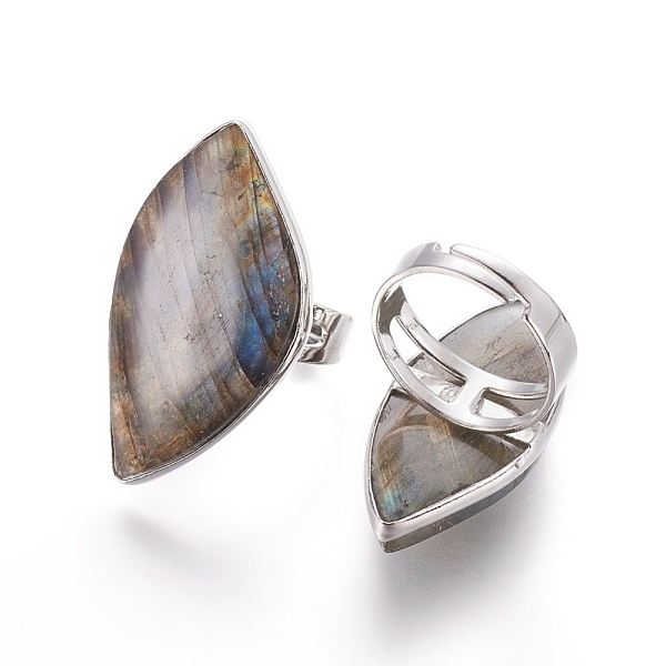 Anelli Di Labradorite Naturale Regolabili