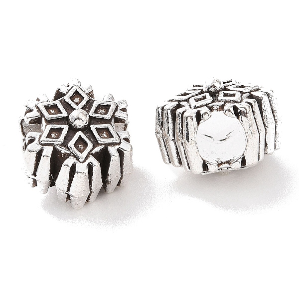 

PandaHall Tibetan Style Alloy European Beads, Large Hole Beads, Christmas Snowflake, Antique Silver, 12x10.5x9.5mm, Hole: 4.4mm, about...
