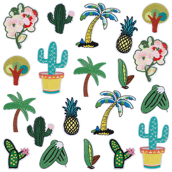 Tree Cactus Flower Embroidery Cloth Iron on/Sew on Patches