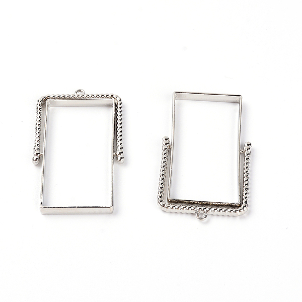 

PandaHall Alloy Open Back Bezel Pendants, For DIY UV Resin, Epoxy Resin, Pressed Flower Jewelry, Rectangle, Platinum, 46x27x3.5mm, Hole...