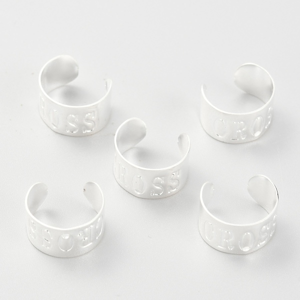 

PandaHall 304 Stainless Steel Ear Cuff Findings, with Hole and Word Cross, Silver, 12x7mm, Hole: 1mm 304 Stainless Steel
