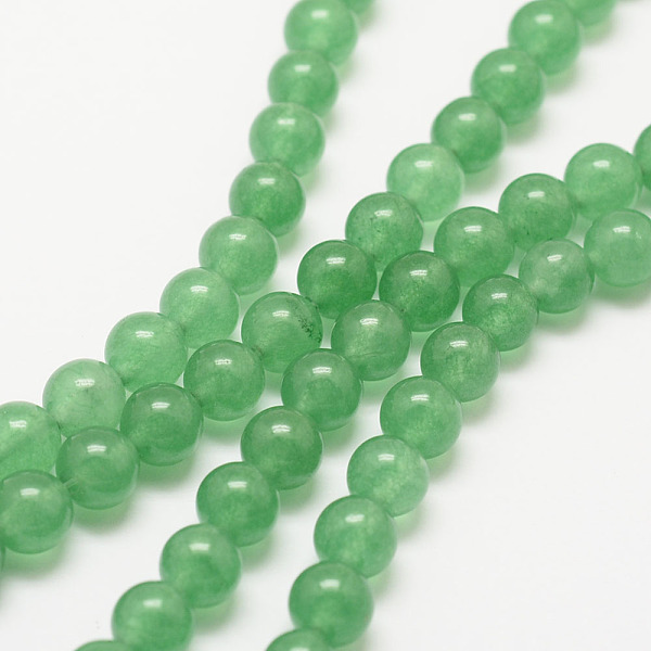 

PandaHall Natural Green Aventurine Bead Strands, Round, Dyed, 6mm, Hole: 1mm, about 62pcs/strand, 15.7 inch Green Aventurine Round
