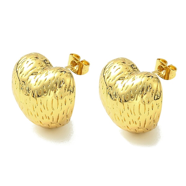 

PandaHall Ion Plating(IP) 304 Stainless Steel Stud Earrings, Heart, Golden, 20x20mm 304 Stainless Steel Heart