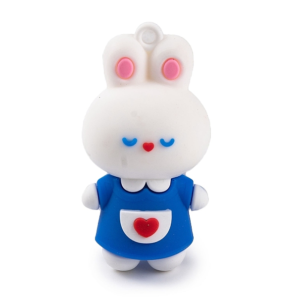 

PandaHall Doll PVC Plastic Pendants, Rabbit, 52x26.5x23mm, Hole: 3mm PVC Rabbit Orange