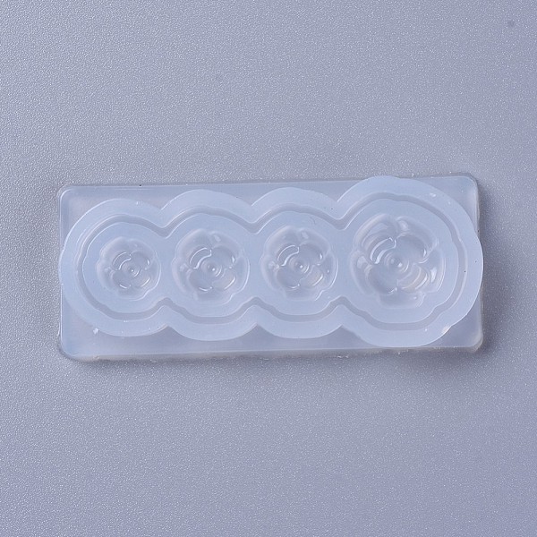 

PandaHall Silicone Molds, Resin Casting Molds, For UV Resin, Epoxy Resin Jewelry Making, Flower, White, 60x25x8mm, Flower: 8mm, 10mm and...