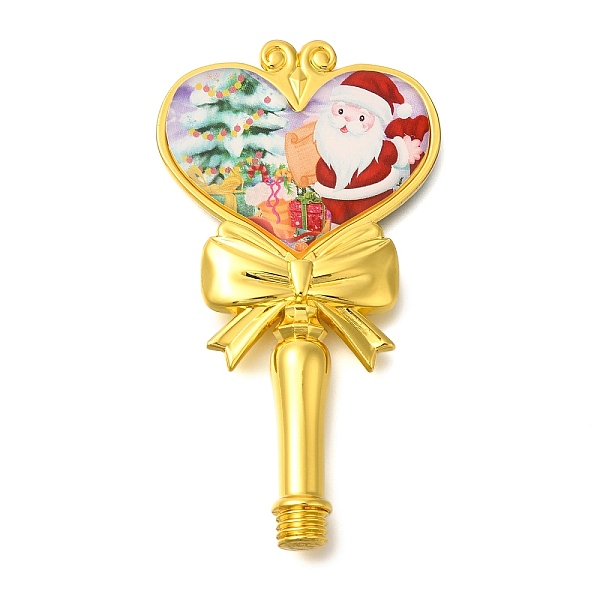 クリスマス サンタクロース プリント 真鍮&樹脂ワックススタンプハンドル