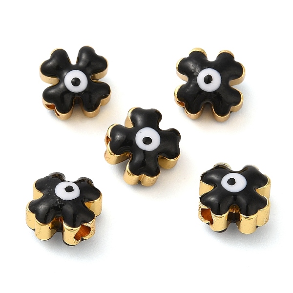 

PandaHall Golden Tone Brass Enamel Beads, Cadmium Free & Lead Free, Long-Lasting Plated, Cross with Evil Eye, Black, 8x8x6mm, Hole: 1.8mm...