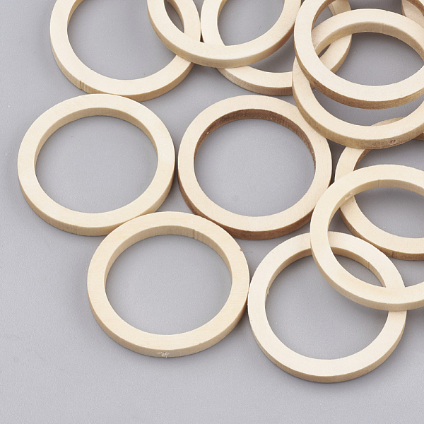 

PandaHall Wood Pendants, Ring, Wheat, 35x4mm, Hole: 1.6mm, Inner Diameter: 27mm Wood Ring Orange
