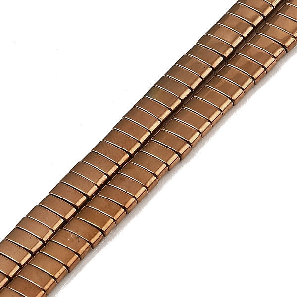 

PandaHall Electroplated Non-magnetic Synthetic Hematite Beads Strands, Rectangle, 2-Hole, Antique Bronze Plated, 5x2x2mm, Hole: 0.8mm, about..., Brown