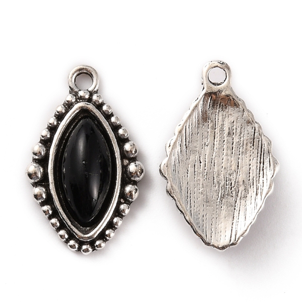 

PandaHall Zinc Alloy Pendants, with Resin, Horse Eye, Black, 23.5x14.5x5.5mm, Hole: 1.8mm Alloy Horse Eye Black