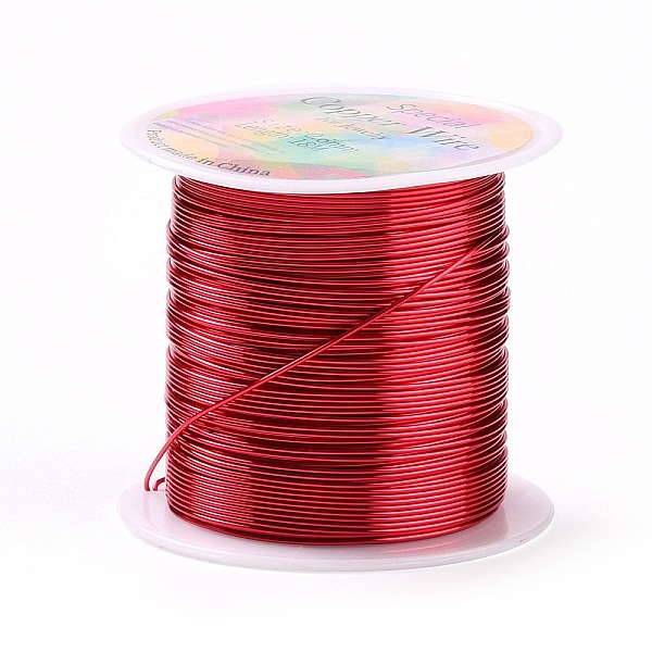 

PandaHall Round Copper Wire Copper Beading Wire for Jewelry Making, Long-Lasting Plated, Red, 22 Gauge, 0.6mm, about 59.05 Feet(18m)/roll...