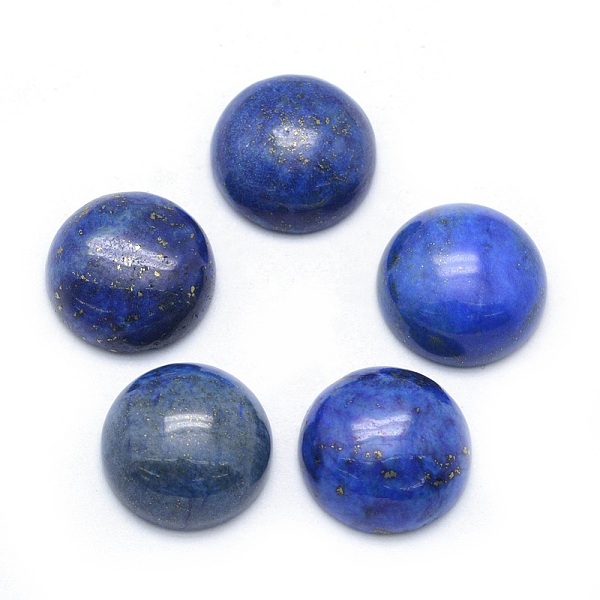 

PandaHall Natural Lapis Lazuli Cabochons, Half Round, Dyed, 13.5~14x6~8mm Lapis Lazuli Half Round