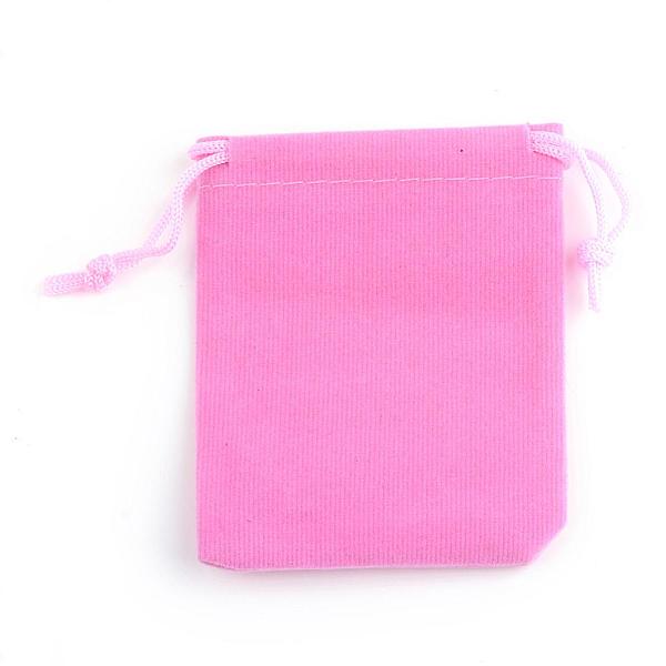 

PandaHall Rectangle Velvet Pouches, Gift Bags, Pink, 9x7cm Velvet Pink